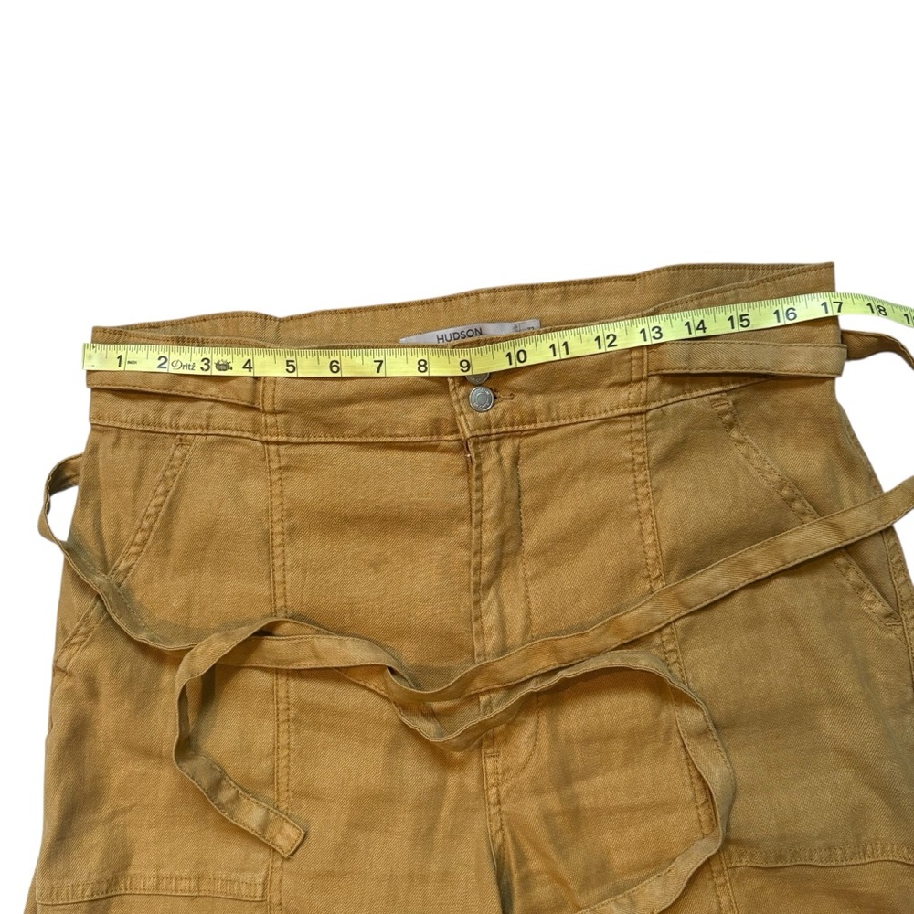 HUDSON (Anthropologie) Tie Waist Wide Leg Trouser in Desert Sand, Sz 32 - Picture 11 of 14